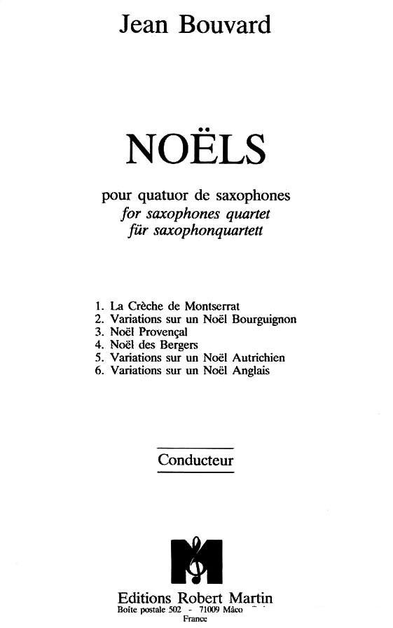 noels （萨克斯合奏） -  简谱第1页