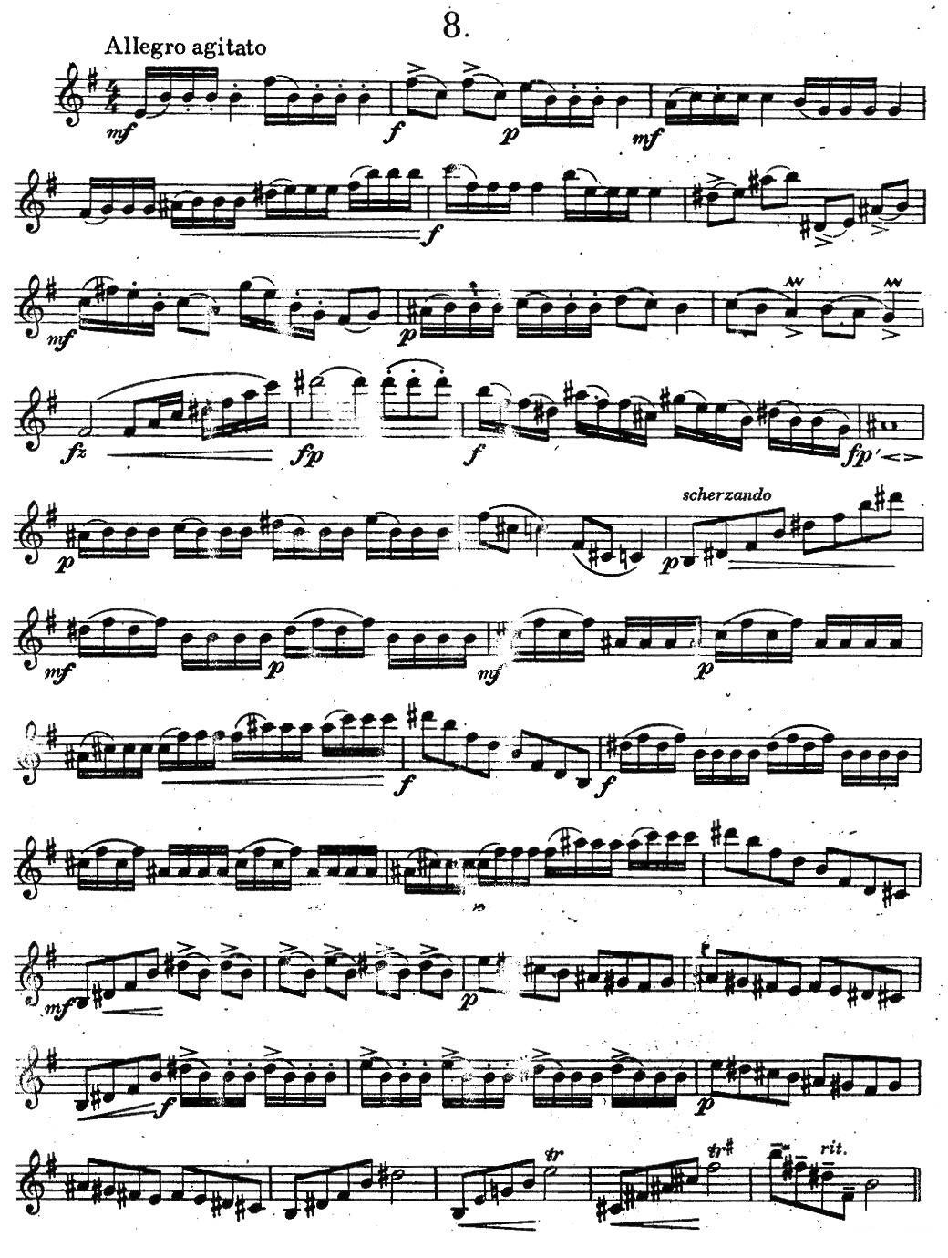 萨克斯练习曲之八（ETUDY PRO SAXOPHON - FR ZITRK.op.3） -  简谱第1页