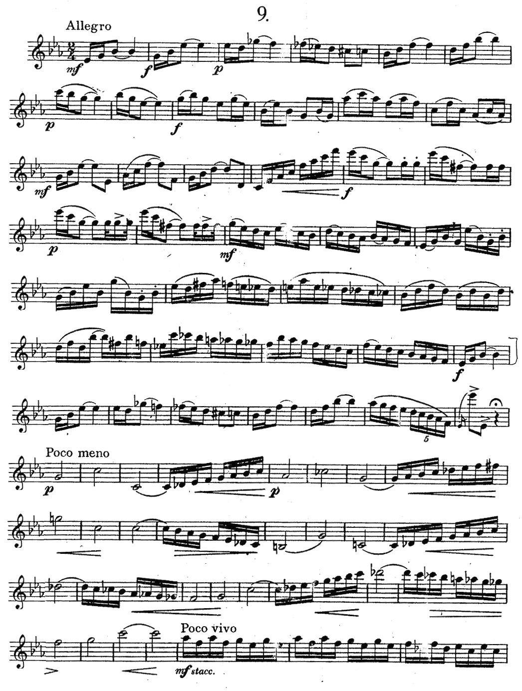 奇特克-萨克斯练习曲之九（ETUDY PRO SAXOPHON - FR ZITRK.op.3） -  简谱第1页