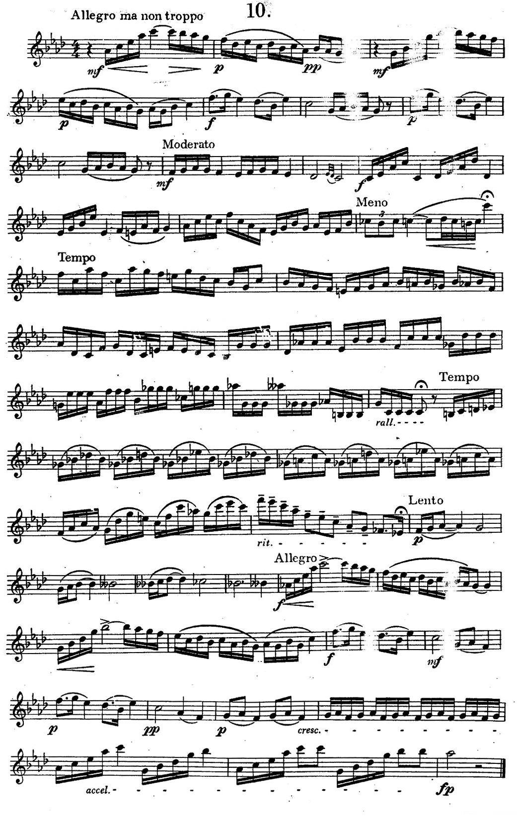 萨克斯练习曲之10（ETUDY PRO SAXOPHON - FR ZITRK.op.3） -  简谱第1页