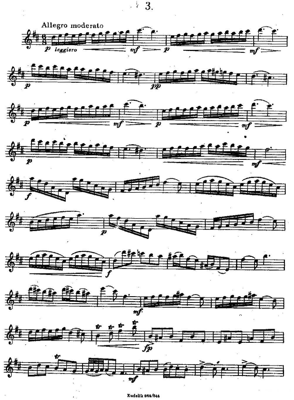 萨克斯练习曲之三（ETUDY PRO SAXOPHON - FR ZITRK.op.3） -  简谱第1页