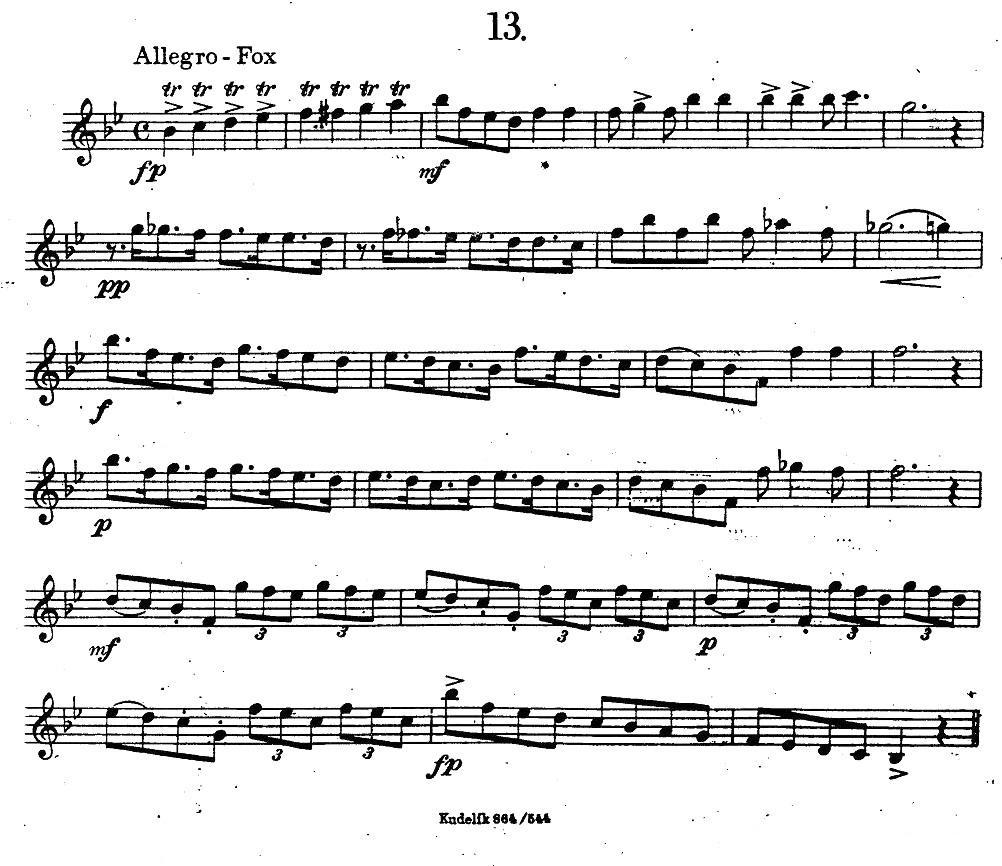 萨克斯练习曲之13（ETUDY PRO SAXOPHON - FR ZITRK.op.3） -  简谱第1页