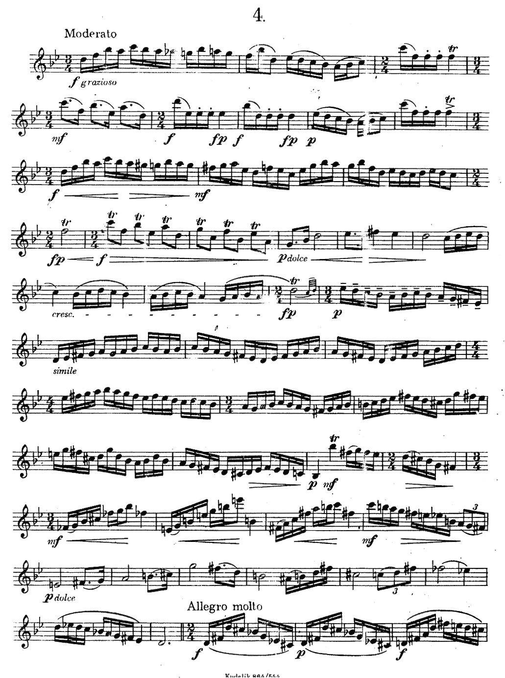 萨克斯练习曲之四（ETUDY PRO SAXOPHON - FR ZITRK.op.3） -  简谱第1页