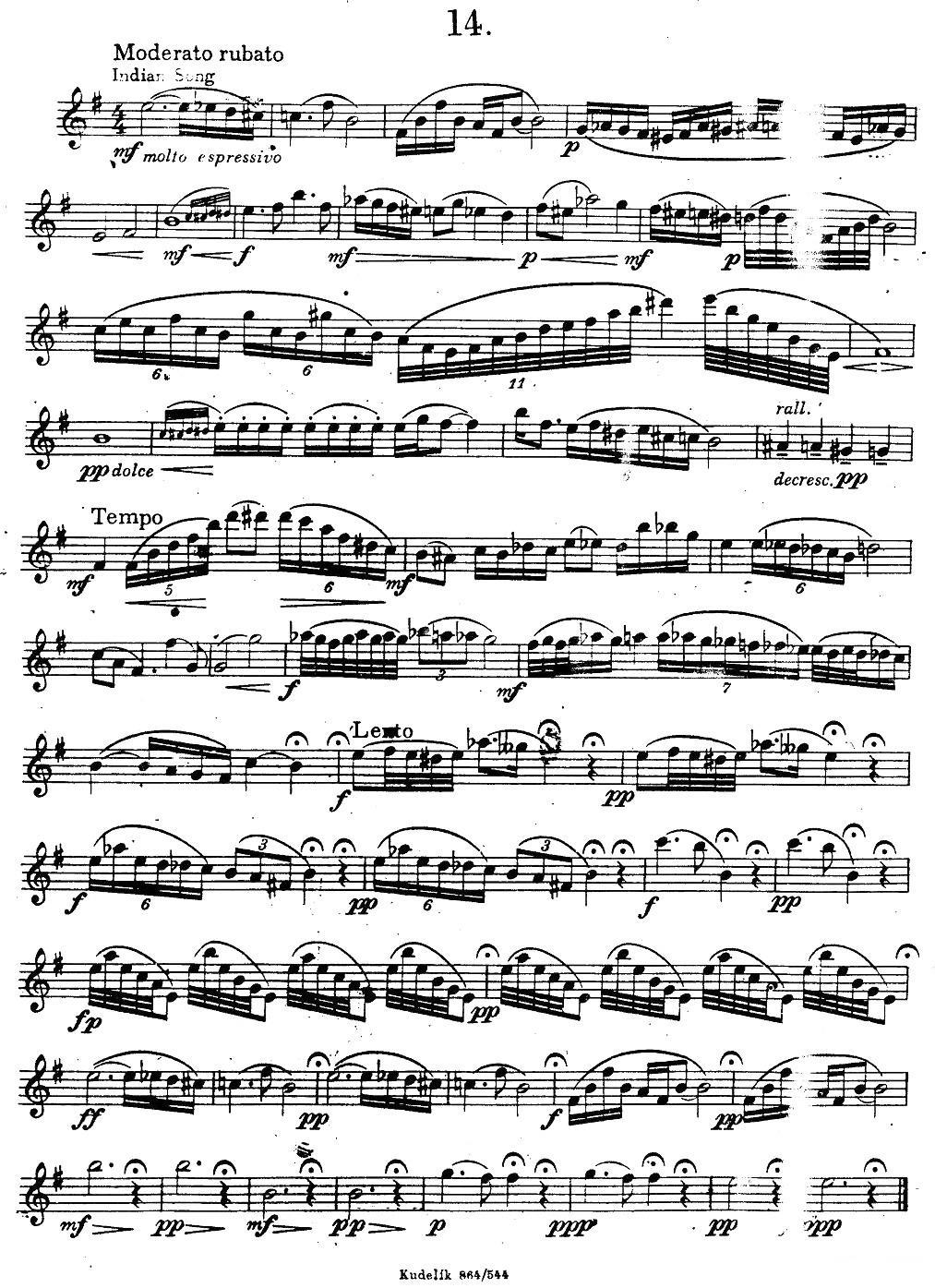 萨克斯练习曲之14（ETUDY PRO SAXOPHON - FR ZITRK.op.3） -  简谱第1页