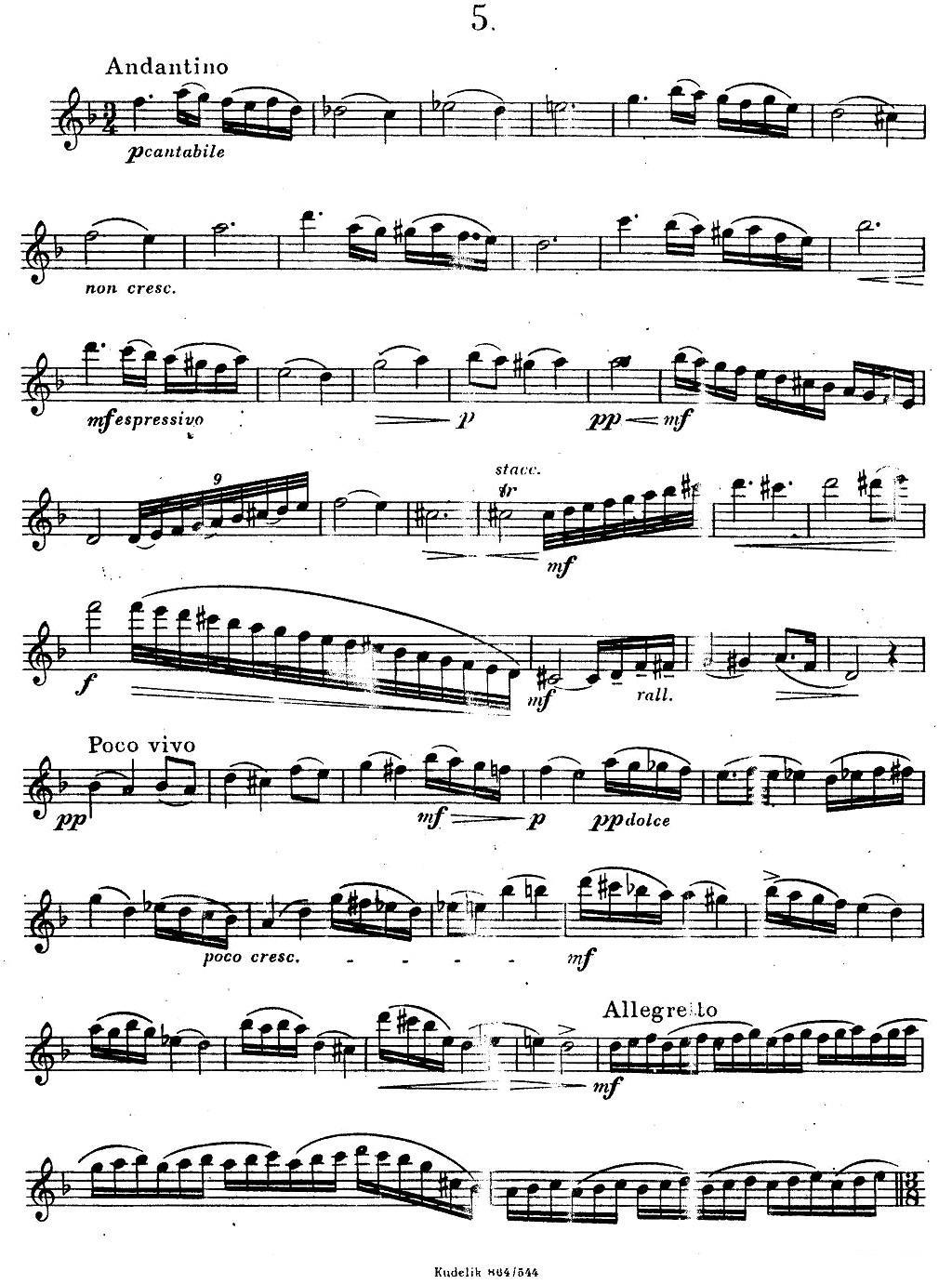 萨克斯练习曲之五（ETUDY PRO SAXOPHON - FR ZITRK.op.3） -  简谱第1页