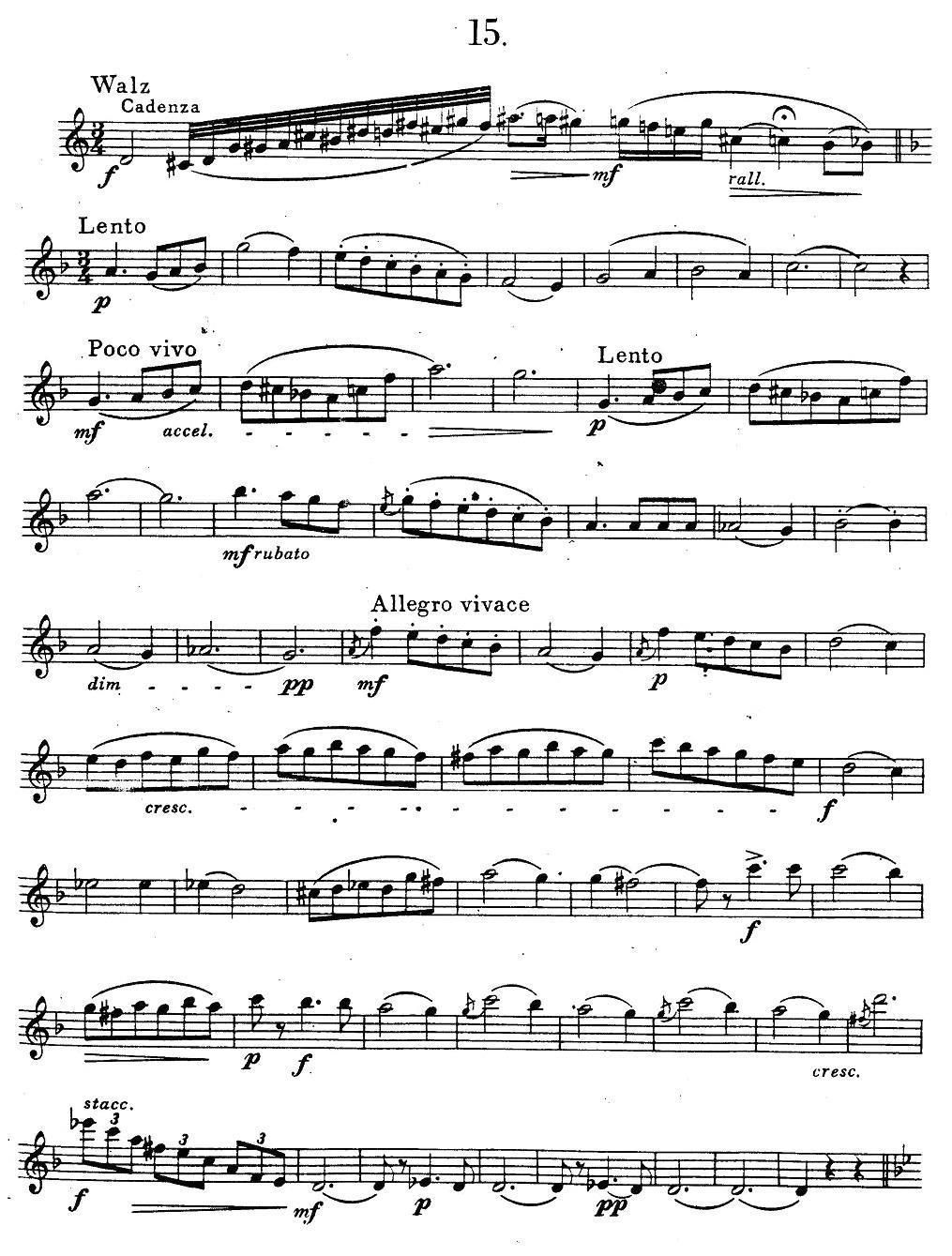 萨克斯练习曲之15（ETUDY PRO SAXOPHON - FR ZITRK.op.3） -  简谱第1页