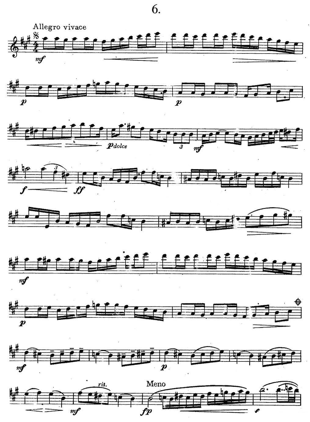 萨克斯练习曲之六（ETUDY PRO SAXOPHON - FR ZITRK.op.3） -  简谱第1页