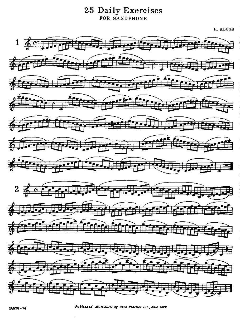 25 Daily Exercises 之1、2 -  简谱第1页