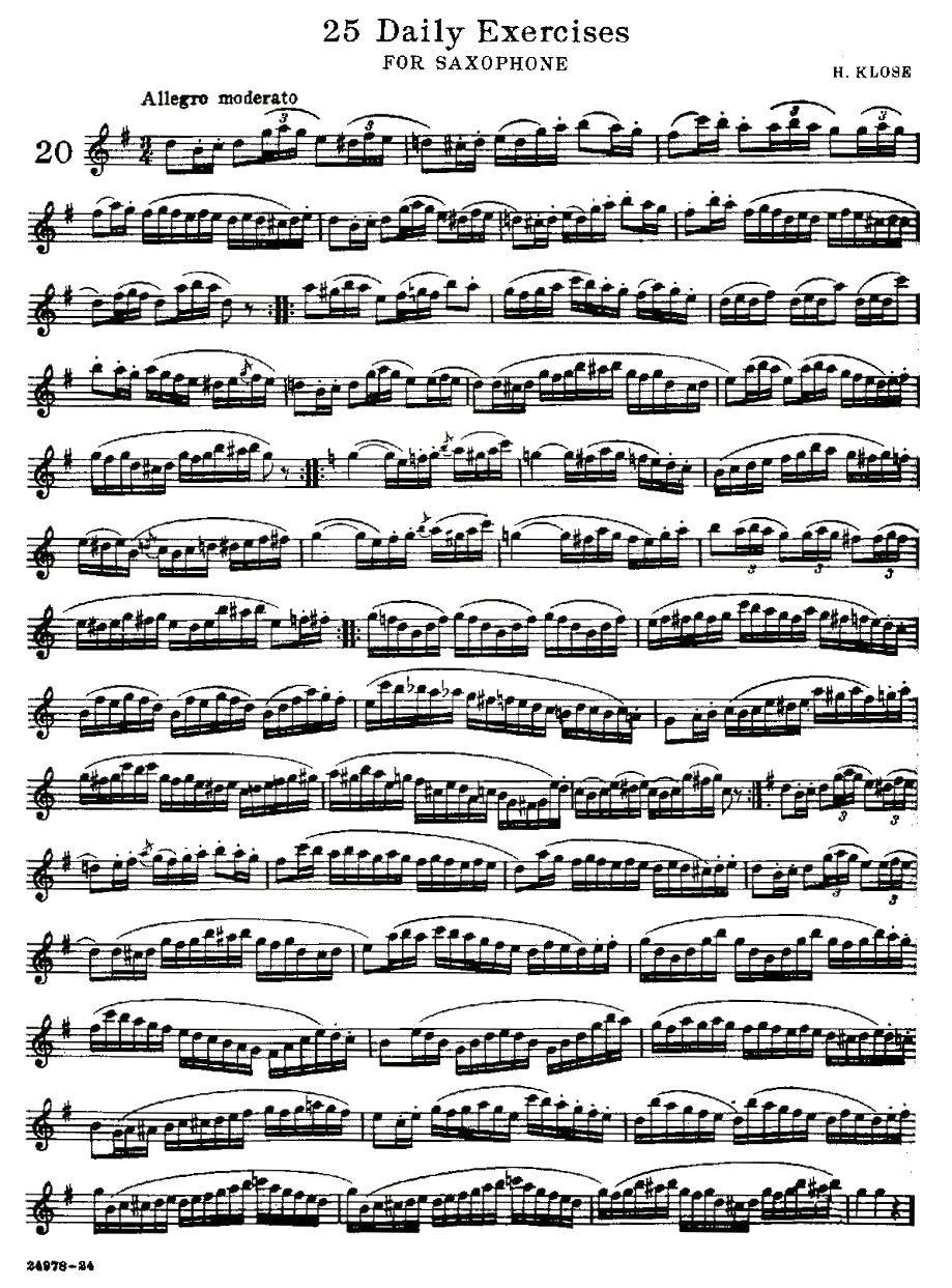 25 Daily Exercises 之20 -  简谱第1页