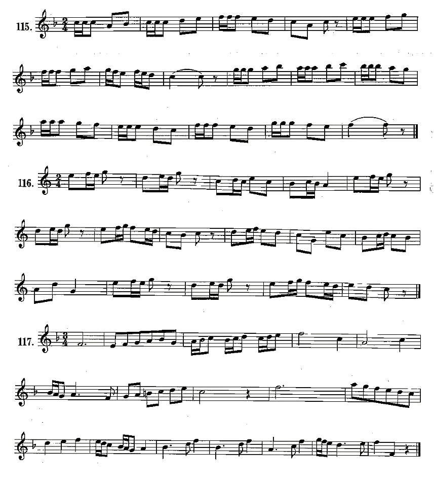 练习曲合集：20、八分音符和十六分音符练习 -  简谱第2页