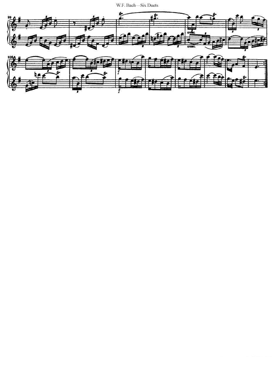 Six Duets（6首二重奏）（1） -  简谱第7页