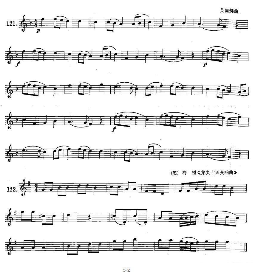 萨克斯练习曲合集（1—21）低音C音的练习 -  简谱第2页