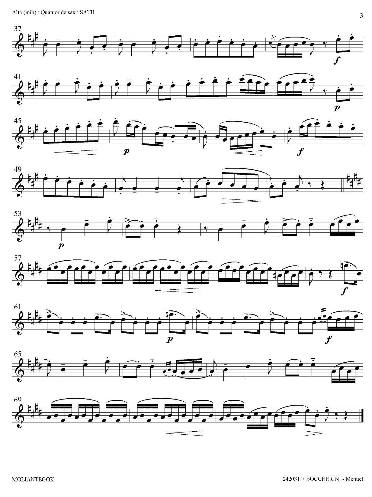 Quintette Op.11 No.5（四重奏分谱） -  简谱第2页
