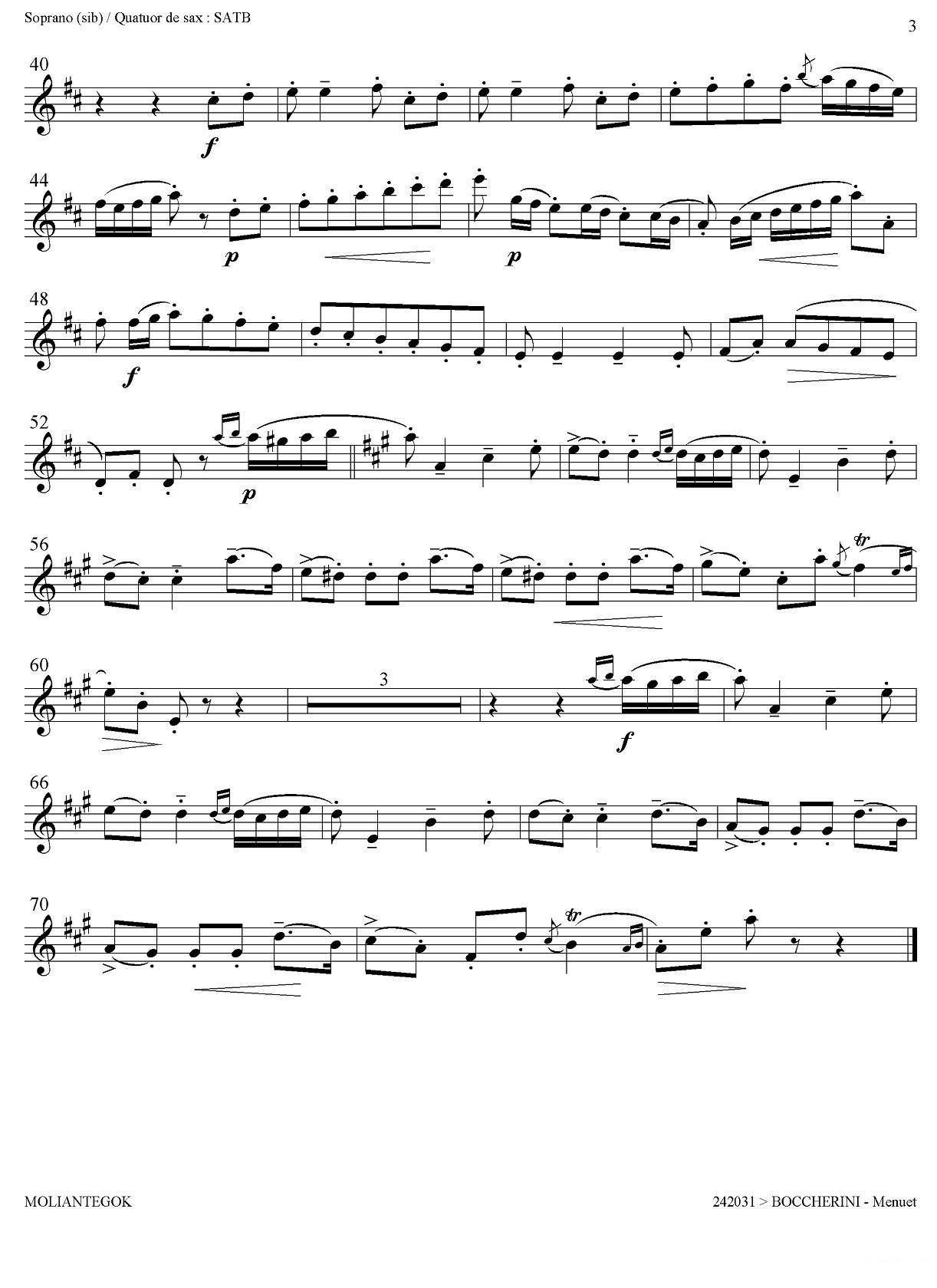 Quintette Op.11 No.5（四重奏分谱） -  简谱第6页