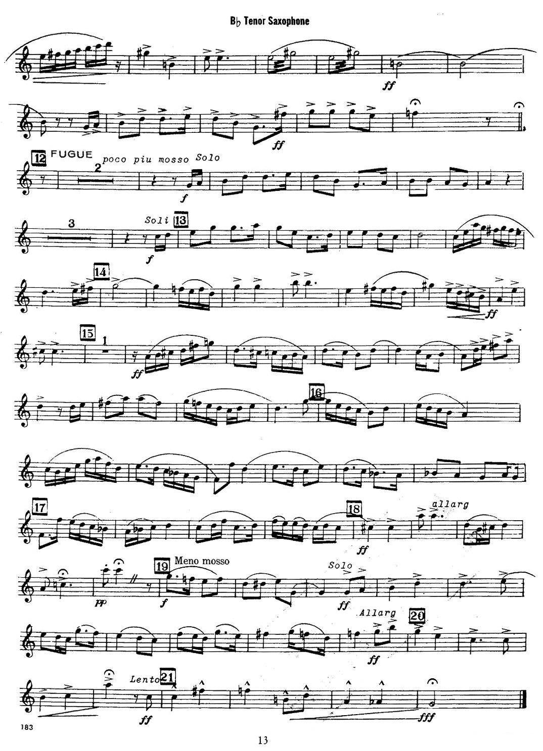 赋格曲-苏珊娜（四重奏 tenor —次中音萨克斯分谱） -  简谱第2页