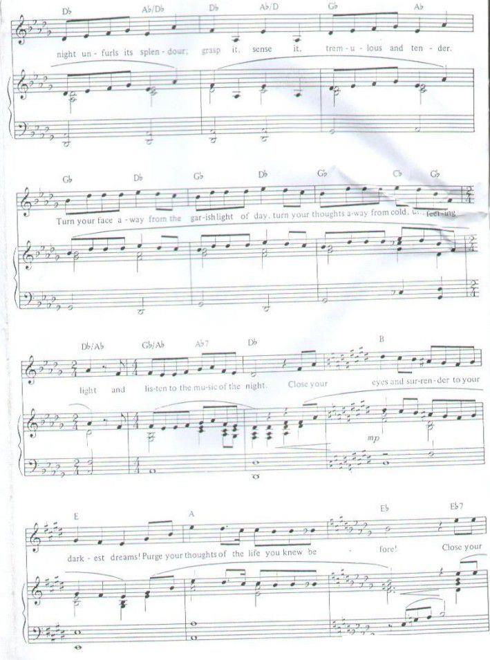 韦伯音乐剧《剧院魅影》主题歌曲 -  简谱第2页