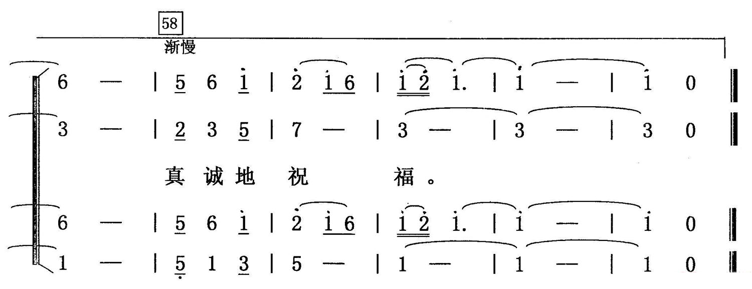 祖国请接受我们的祝福（李幼容曲 张遇良词） -  简谱第4页