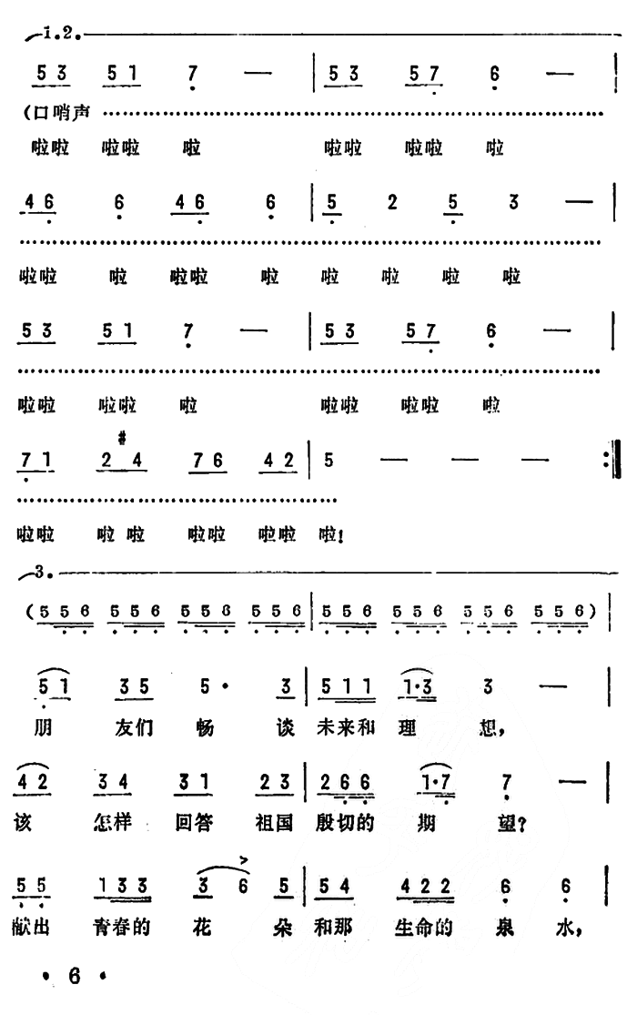 年轻的心（电影《当代人》主题歌） -  简谱第2页