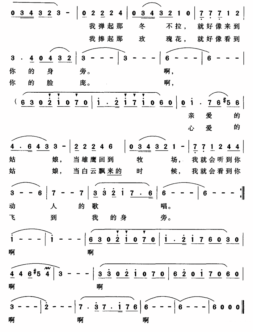 天山之恋（辛未年曲 李晓军词） -  简谱第2页