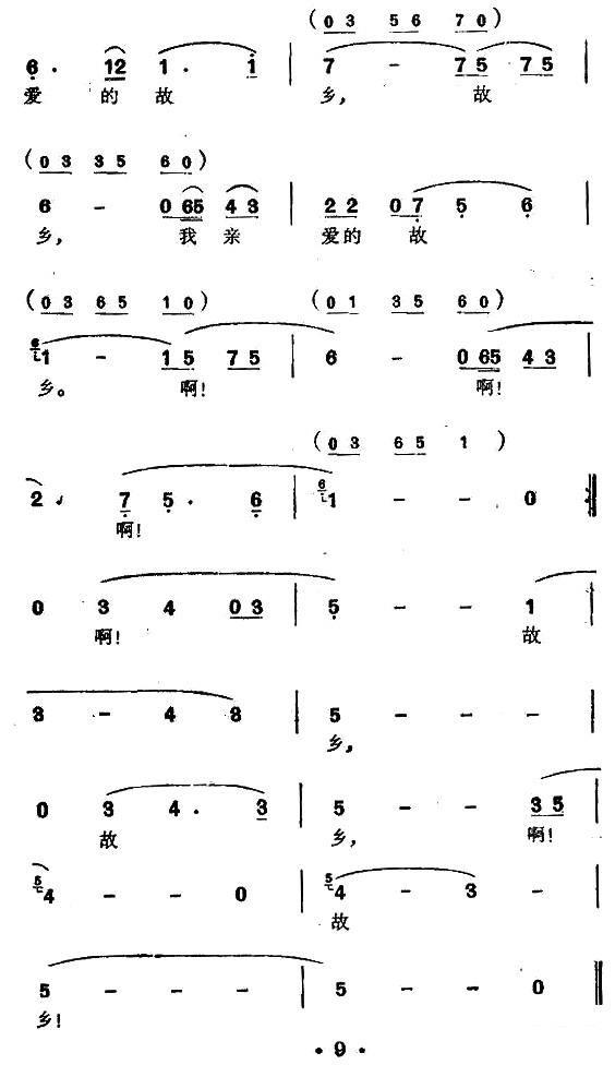朱逢博演唱：我爱故乡的泥土（简谱） -  简谱第3页