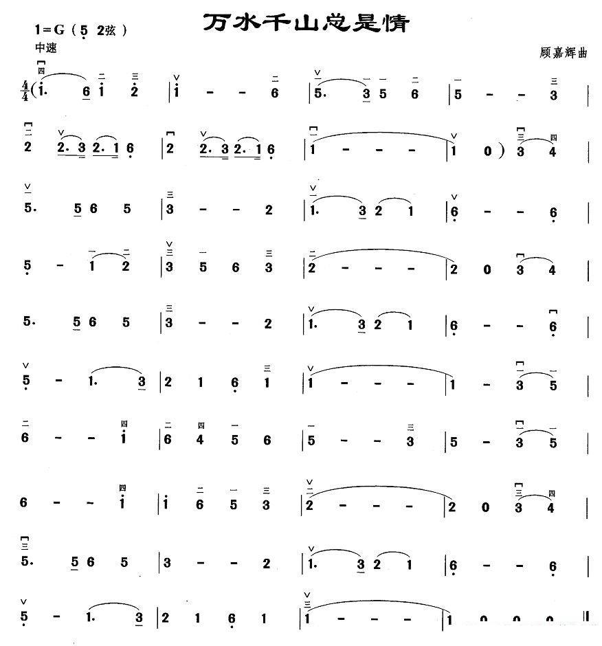 万水千山总是情（同名电视剧主题曲） -  简谱第2页
