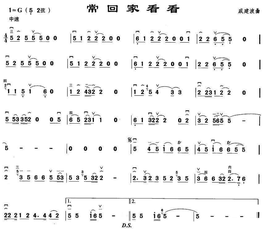 常回家看看 -  简谱第1页