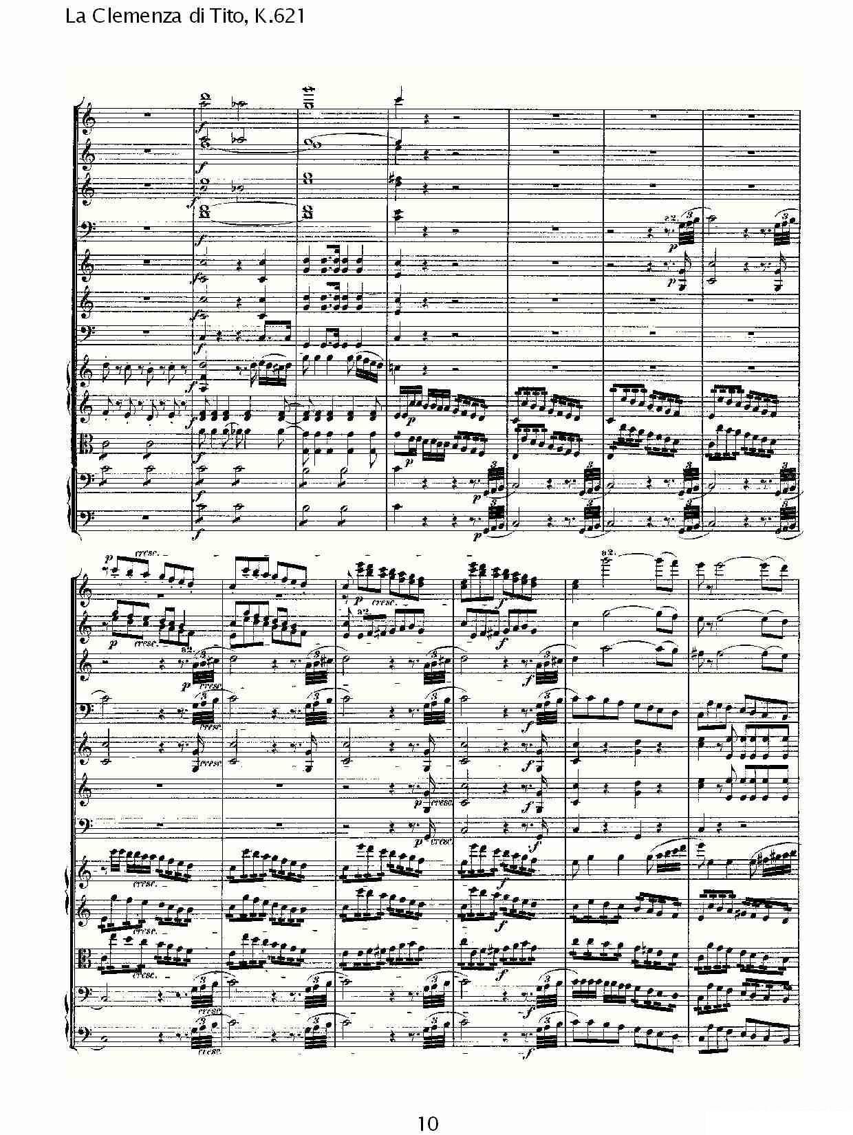 Overture to La Clemenza di Tiao K.621 -  简谱第10页