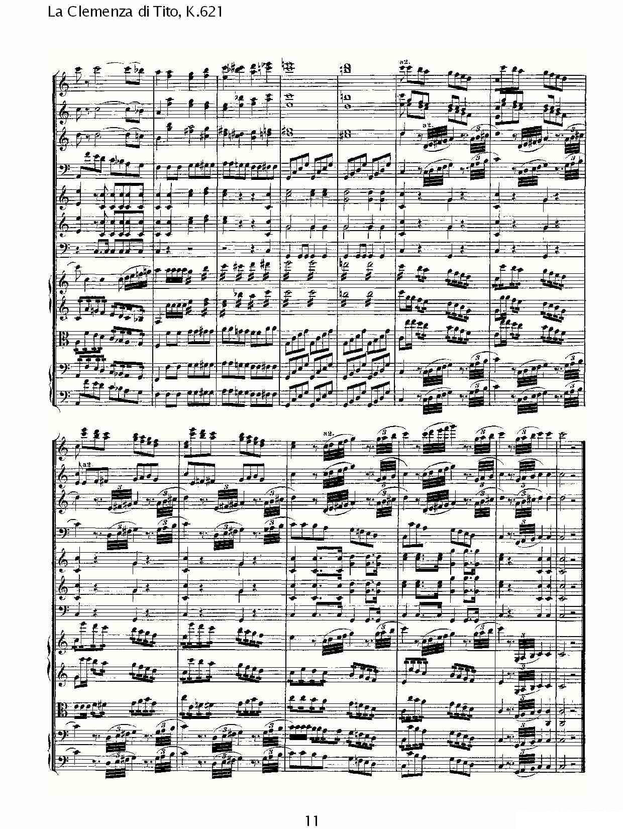 Overture to La Clemenza di Tiao K.621 -  简谱第11页