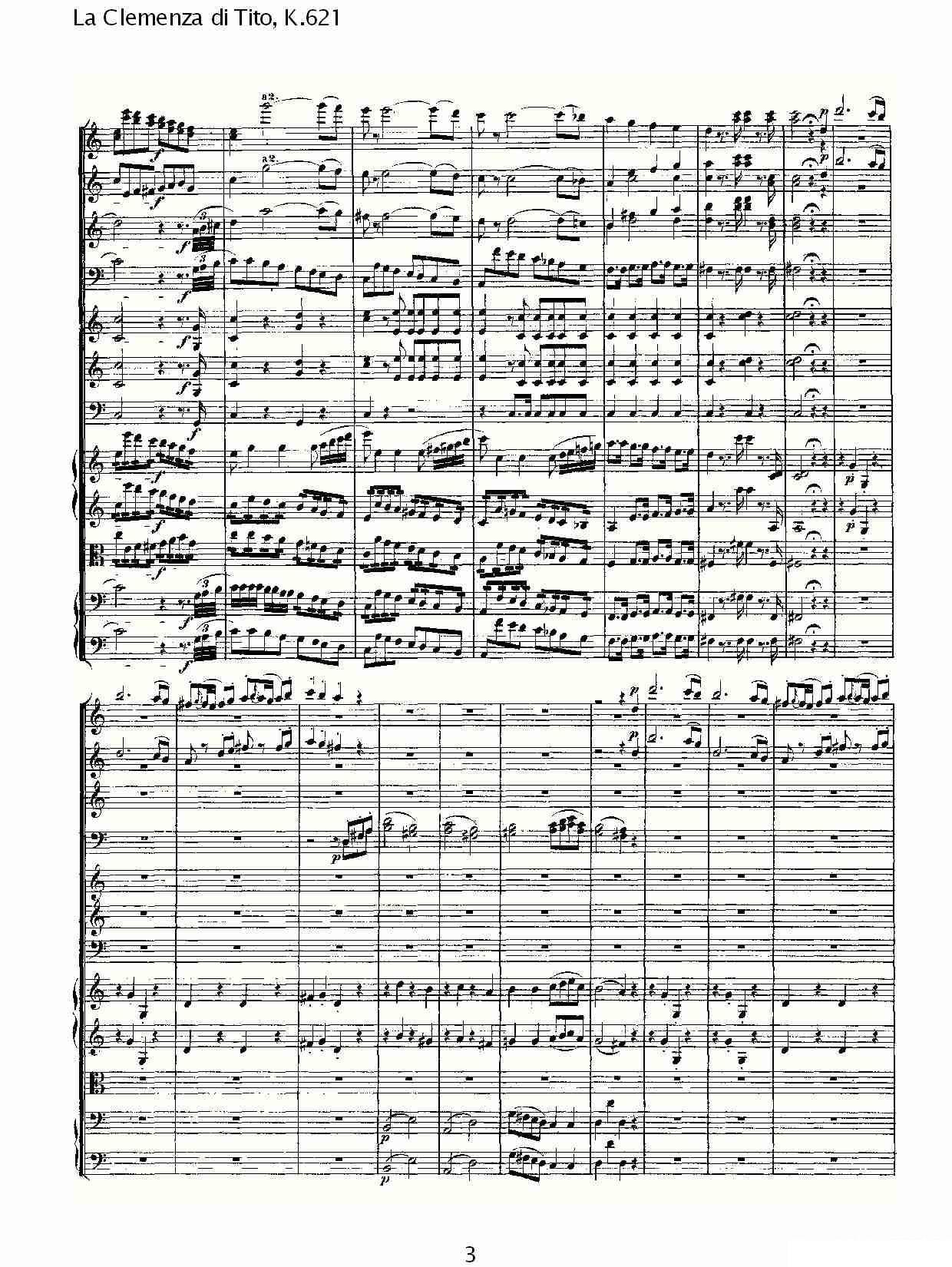 Overture to La Clemenza di Tiao K.621 -  简谱第3页