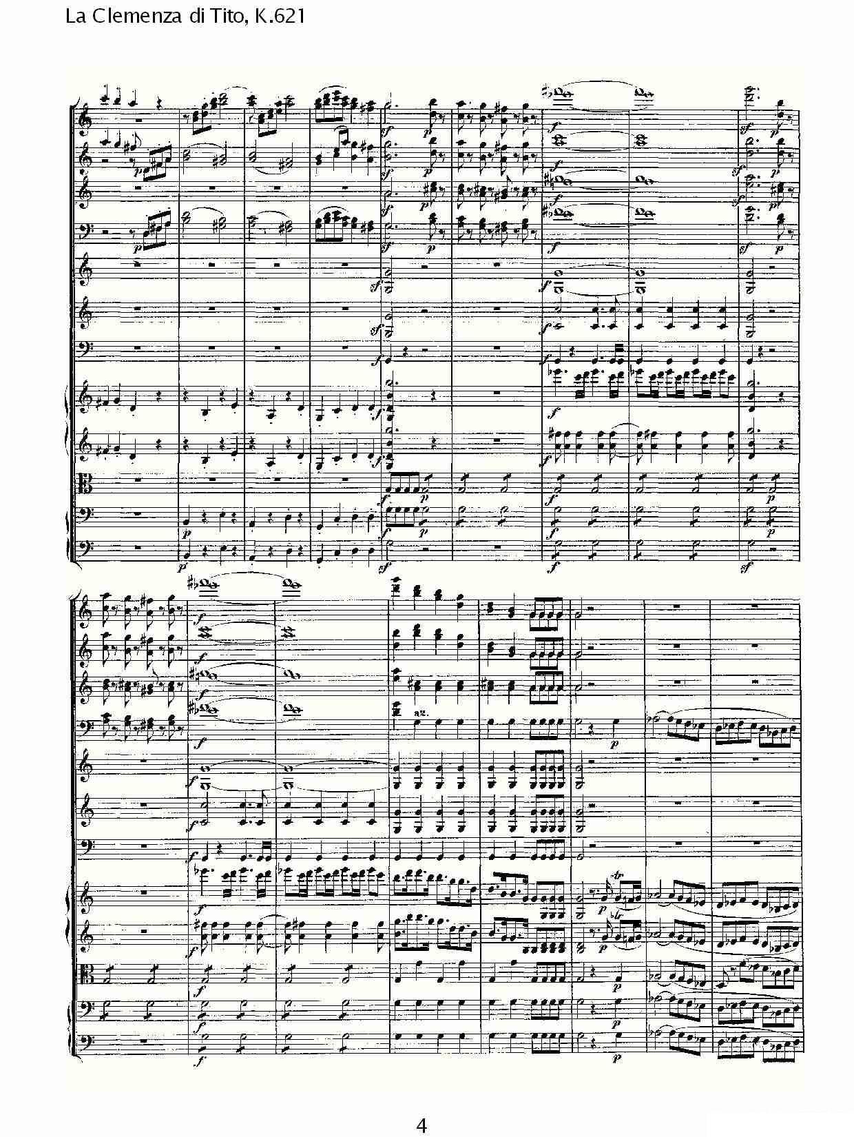 Overture to La Clemenza di Tiao K.621 -  简谱第4页