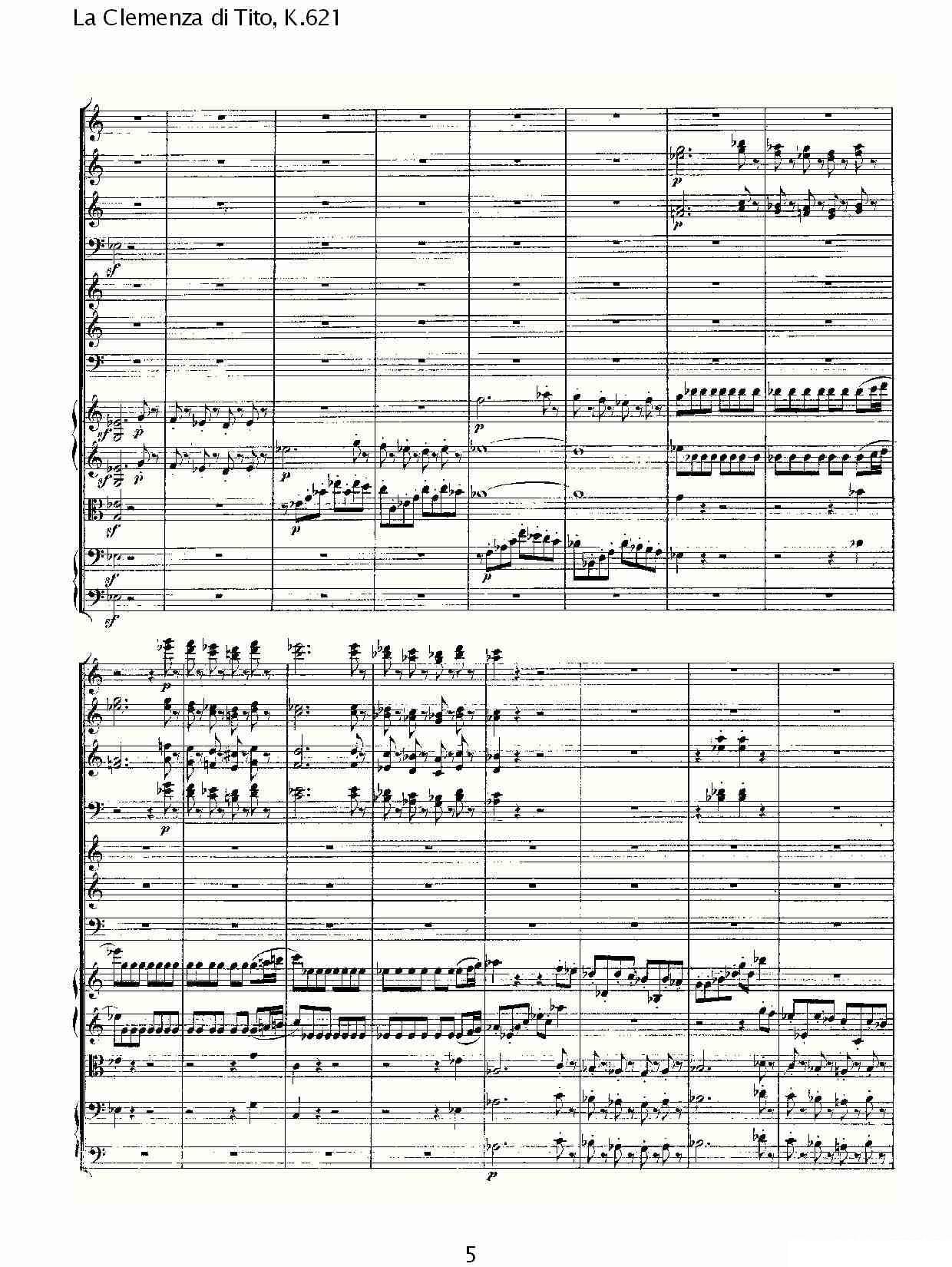 Overture to La Clemenza di Tiao K.621 -  简谱第5页