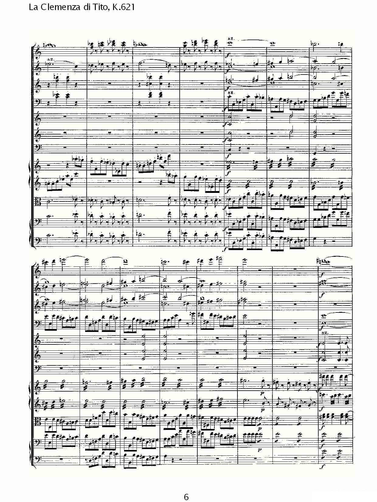 Overture to La Clemenza di Tiao K.621 -  简谱第6页