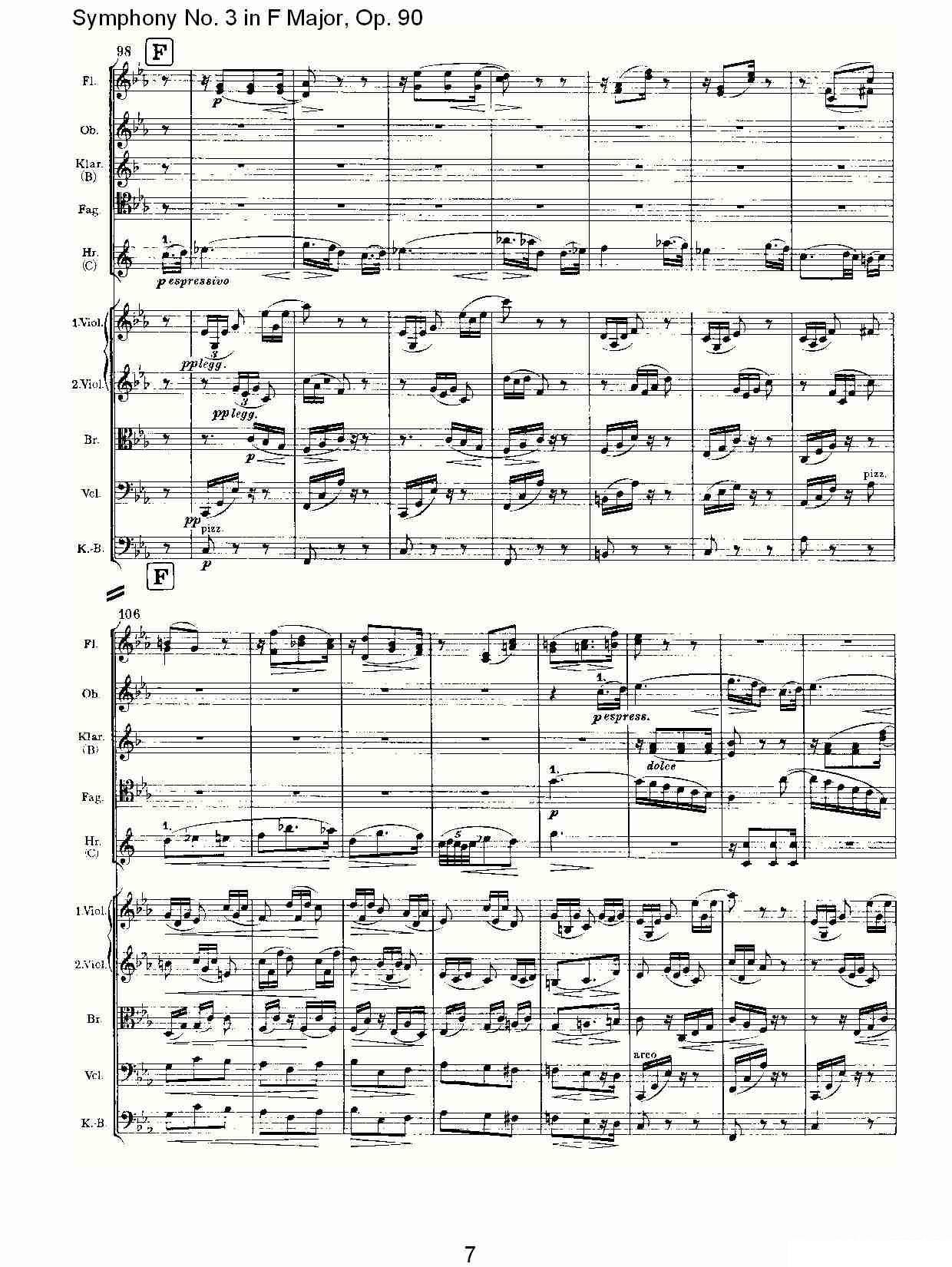 约翰内斯·勃拉姆斯《F大调第三交响曲, Op.90第三乐章》 -  简谱第7页