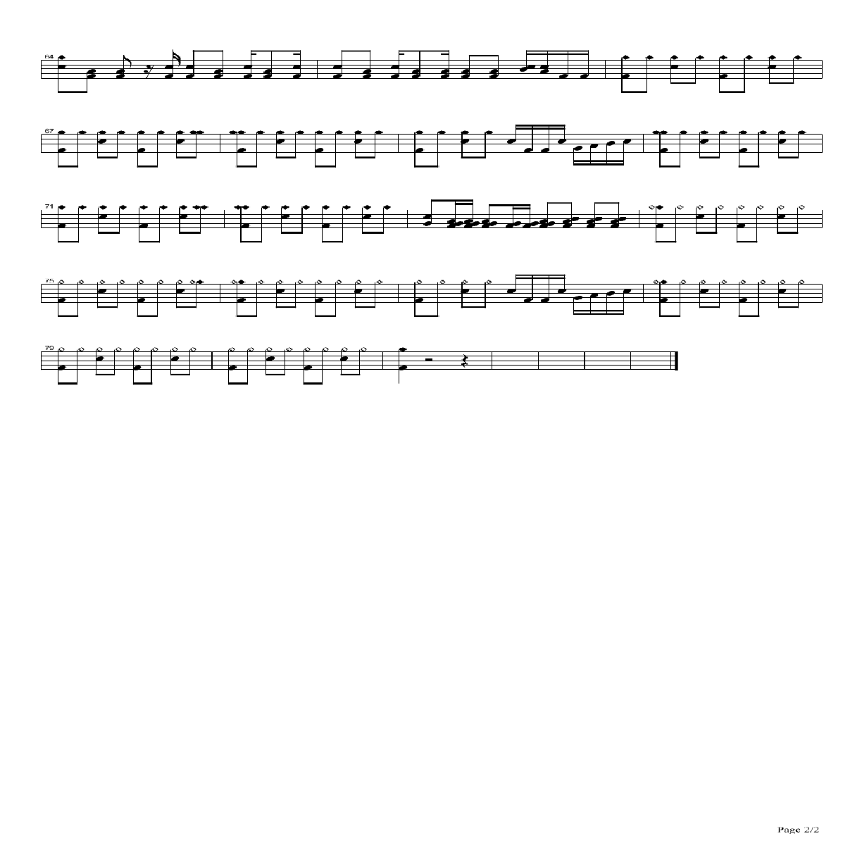 亡灵序曲（架子鼓谱） -  简谱第2页