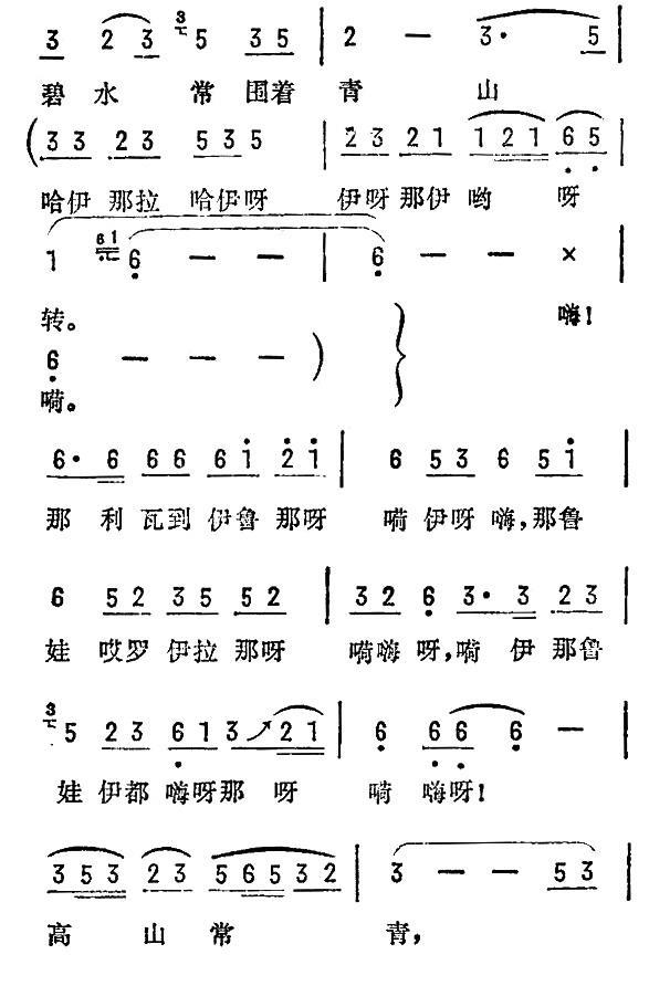 阿里山的姑娘（台湾民歌、3个版本）（2/4） -  简谱第1页