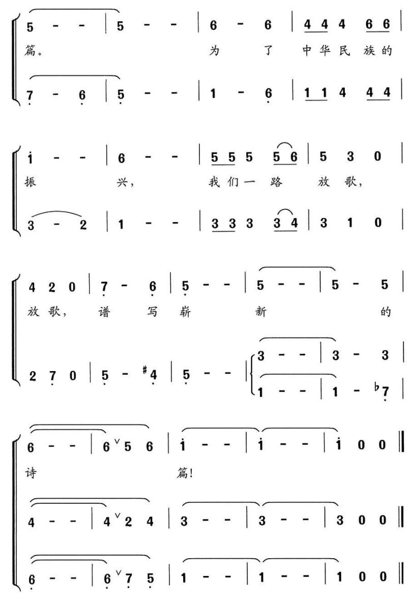 金色的小船（胡泽民词 舒京曲）（2/3） -  简谱第1页