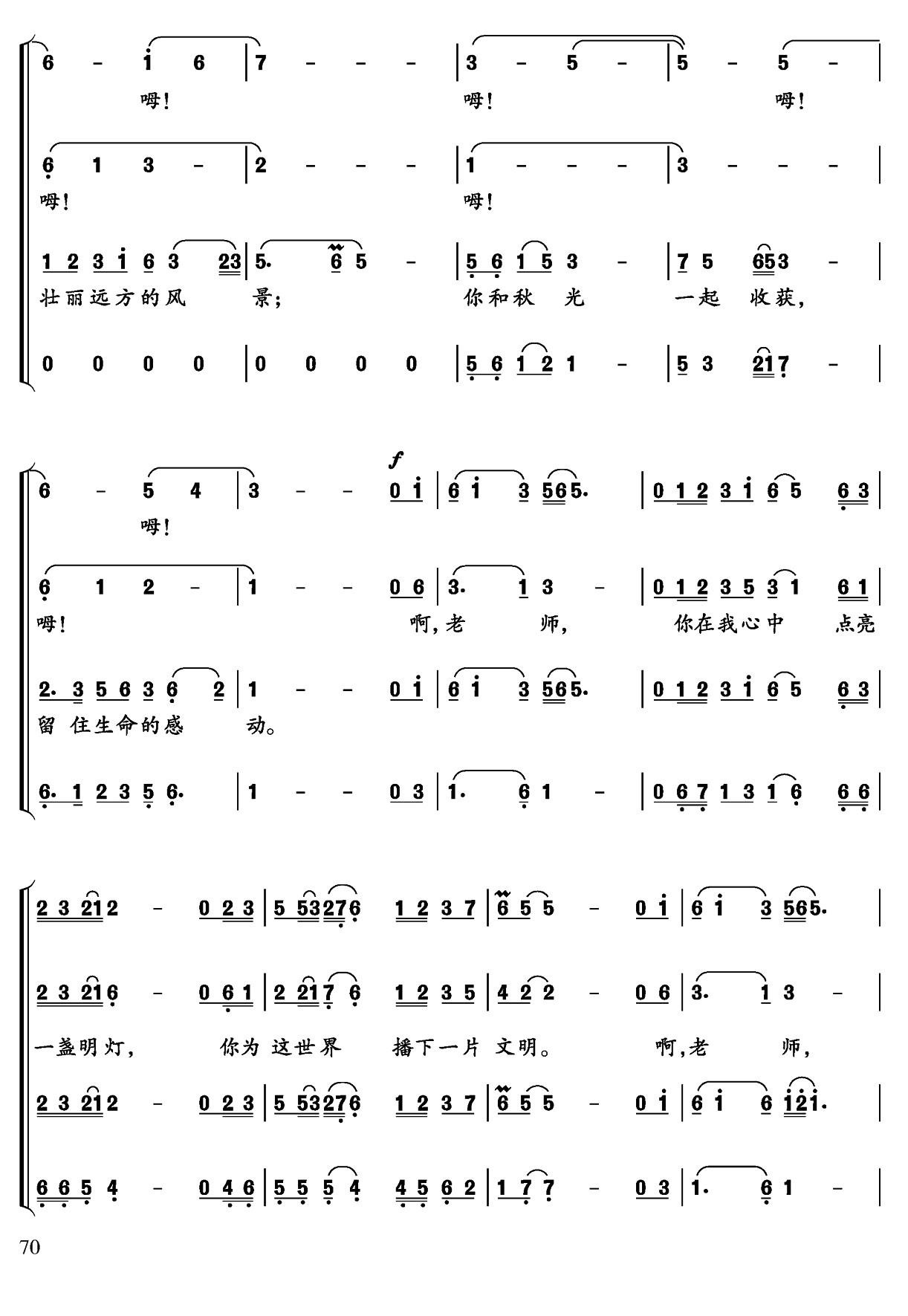 你给我美好前程（宋青松词 王佑贵、修骏曲）（2/3） -  简谱第1页