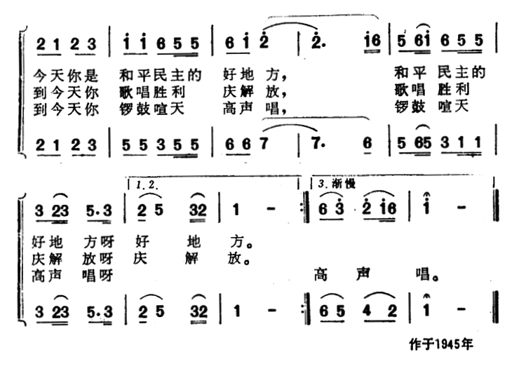 古北口好风光（歌唱古北口组歌之一）（2/2） -  简谱第1页